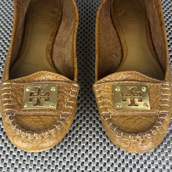 Tory Burch Kendrick Driver Loafers Moccasins Womens 6 M Brown Leather Casual - Picture 8 of 12